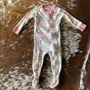 Honest Company footie convertible zip onesie horse jammies
